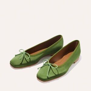 Margaux Fonteyn Ballet Flat - Forest Satin